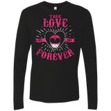 T-Shirts Black / Small True Love Forever Pink Men's Premium Long Sleeve