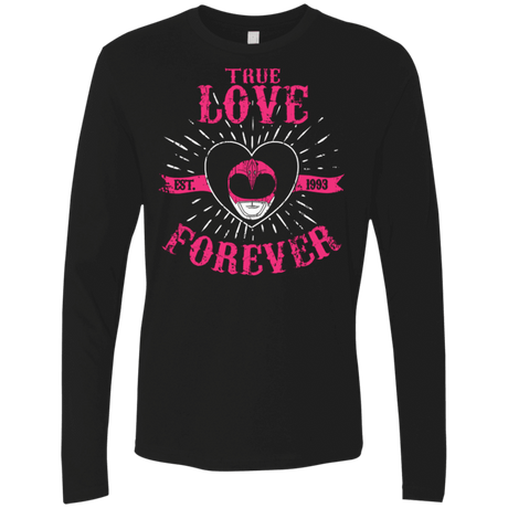 T-Shirts Black / Small True Love Forever Pink Men's Premium Long Sleeve