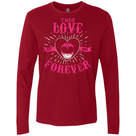 T-Shirts Cardinal / Small True Love Forever Pink Men's Premium Long Sleeve