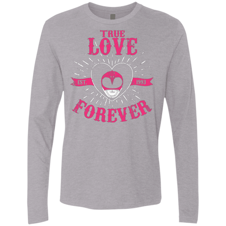 T-Shirts Heather Grey / Small True Love Forever Pink Men's Premium Long Sleeve