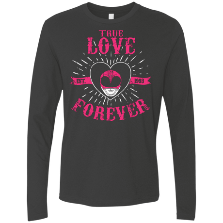 T-Shirts Heavy Metal / Small True Love Forever Pink Men's Premium Long Sleeve