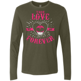 T-Shirts Military Green / Small True Love Forever Pink Men's Premium Long Sleeve