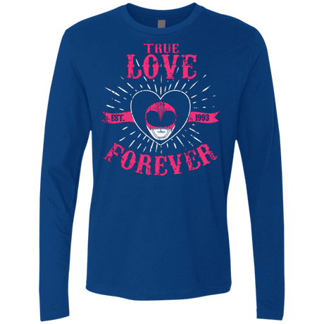 T-Shirts Royal / Small True Love Forever Pink Men's Premium Long Sleeve