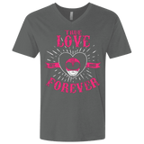 T-Shirts Heavy Metal / X-Small True Love Forever Pink Men's Premium V-Neck