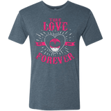 T-Shirts Indigo / Small True Love Forever Pink Men's Triblend T-Shirt