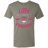 T-Shirts Venetian Grey / Small True Love Forever Pink Men's Triblend T-Shirt