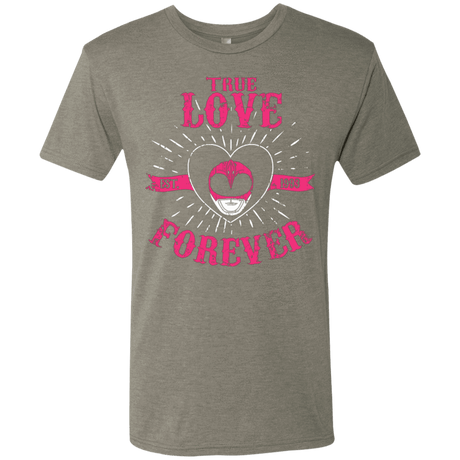 T-Shirts Venetian Grey / Small True Love Forever Pink Men's Triblend T-Shirt
