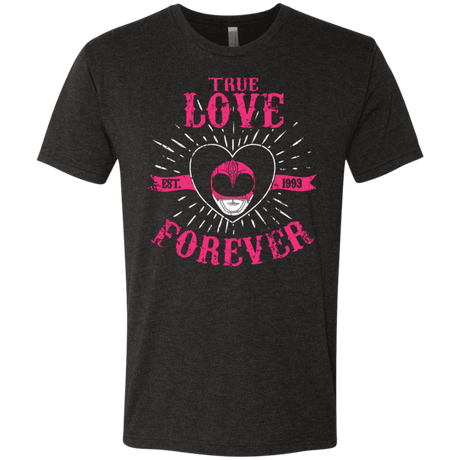 T-Shirts Vintage Black / Small True Love Forever Pink Men's Triblend T-Shirt