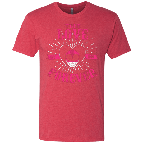 T-Shirts Vintage Red / Small True Love Forever Pink Men's Triblend T-Shirt