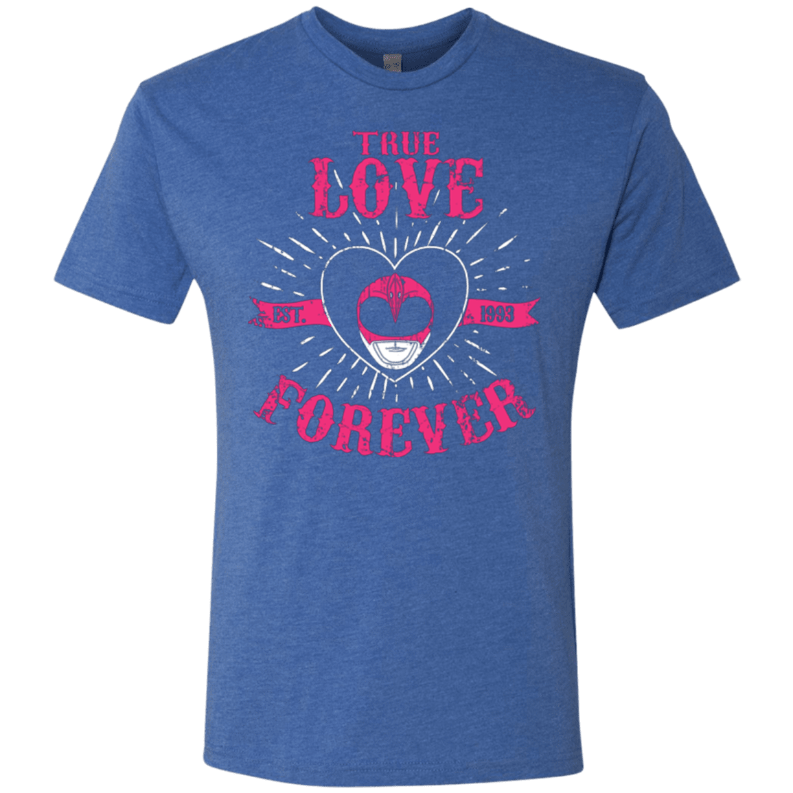 T-Shirts Vintage Royal / Small True Love Forever Pink Men's Triblend T-Shirt