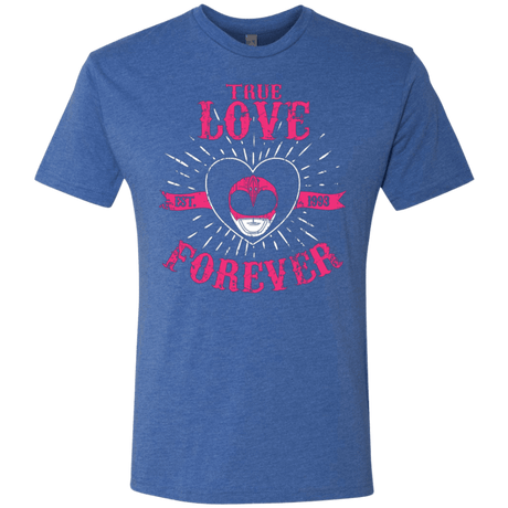 T-Shirts Vintage Royal / Small True Love Forever Pink Men's Triblend T-Shirt