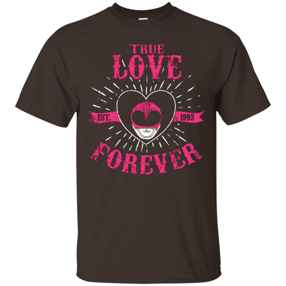 T-Shirts Dark Chocolate / Small True Love Forever Pink T-Shirt
