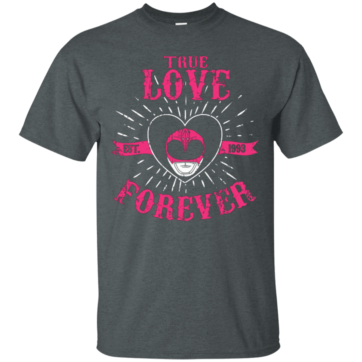 T-Shirts Dark Heather / Small True Love Forever Pink T-Shirt