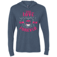 T-Shirts Indigo / X-Small True Love Forever Pink Triblend Long Sleeve Hoodie Tee