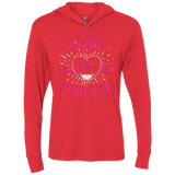 T-Shirts Vintage Red / X-Small True Love Forever Pink Triblend Long Sleeve Hoodie Tee
