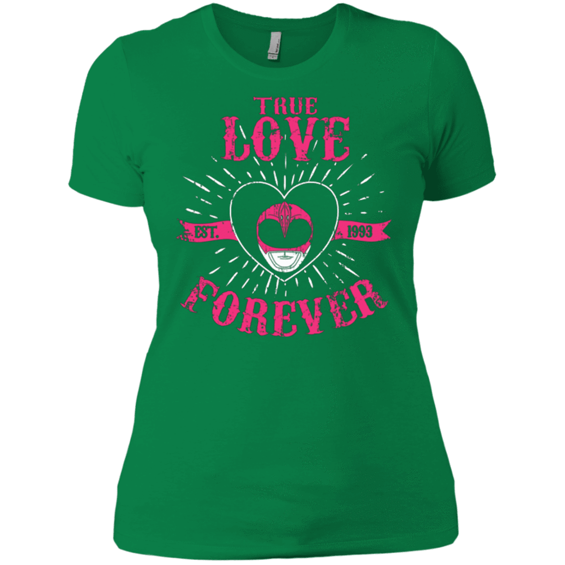 T-Shirts Kelly Green / X-Small True Love Forever Pink Women's Premium T-Shirt