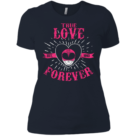 T-Shirts Midnight Navy / X-Small True Love Forever Pink Women's Premium T-Shirt