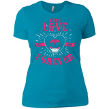 T-Shirts Turquoise / X-Small True Love Forever Pink Women's Premium T-Shirt