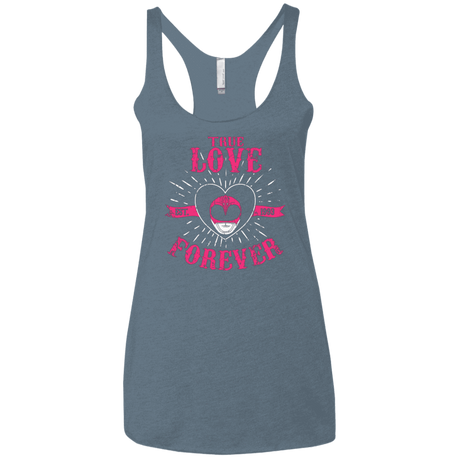 T-Shirts Indigo / X-Small True Love Forever Pink Women's Triblend Racerback Tank