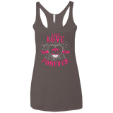 T-Shirts Macchiato / X-Small True Love Forever Pink Women's Triblend Racerback Tank