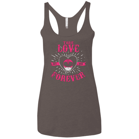 T-Shirts Macchiato / X-Small True Love Forever Pink Women's Triblend Racerback Tank