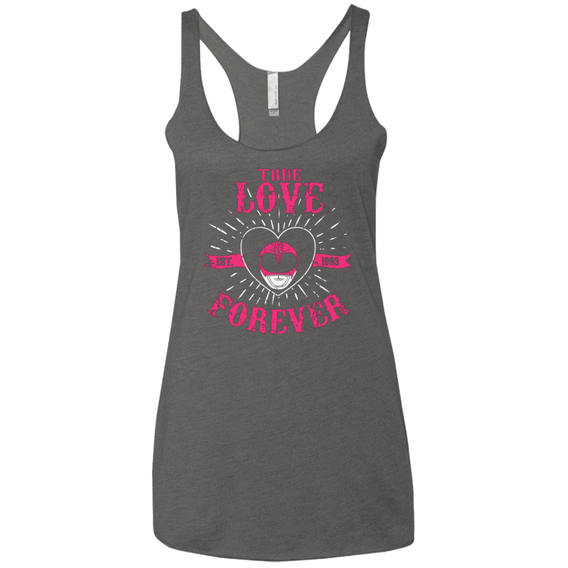 T-Shirts Premium Heather / X-Small True Love Forever Pink Women's Triblend Racerback Tank