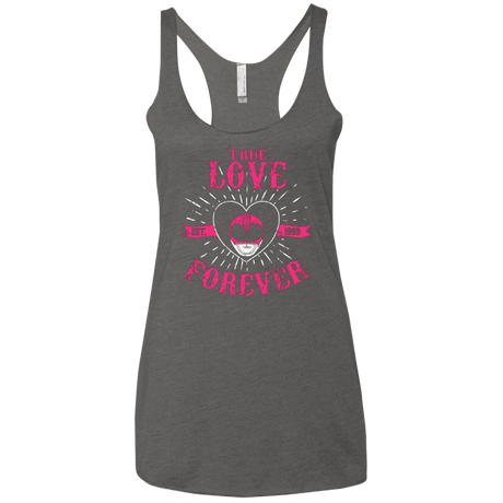 T-Shirts Premium Heather / X-Small True Love Forever Pink Women's Triblend Racerback Tank
