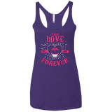T-Shirts Purple / X-Small True Love Forever Pink Women's Triblend Racerback Tank