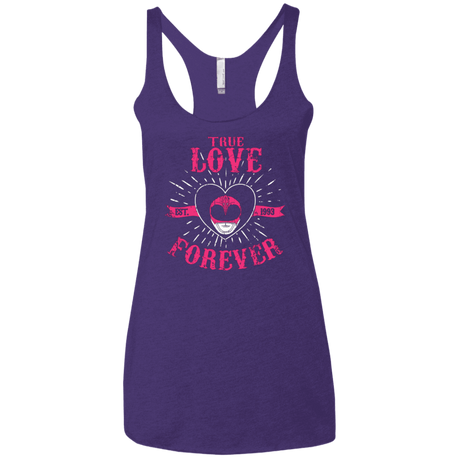 T-Shirts Purple / X-Small True Love Forever Pink Women's Triblend Racerback Tank
