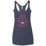 T-Shirts Vintage Navy / X-Small True Love Forever Pink Women's Triblend Racerback Tank