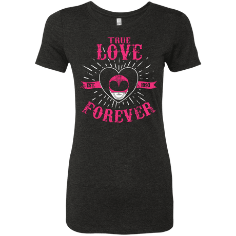 T-Shirts Vintage Black / Small True Love Forever Pink Women's Triblend T-Shirt