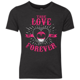 T-Shirts Vintage Black / YXS True Love Forever Pink Youth Triblend T-Shirt