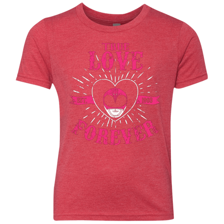 T-Shirts Vintage Red / YXS True Love Forever Pink Youth Triblend T-Shirt
