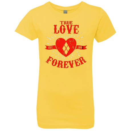 T-Shirts Vibrant Yellow / YXS True Love Forever Quinn Girls Premium T-Shirt