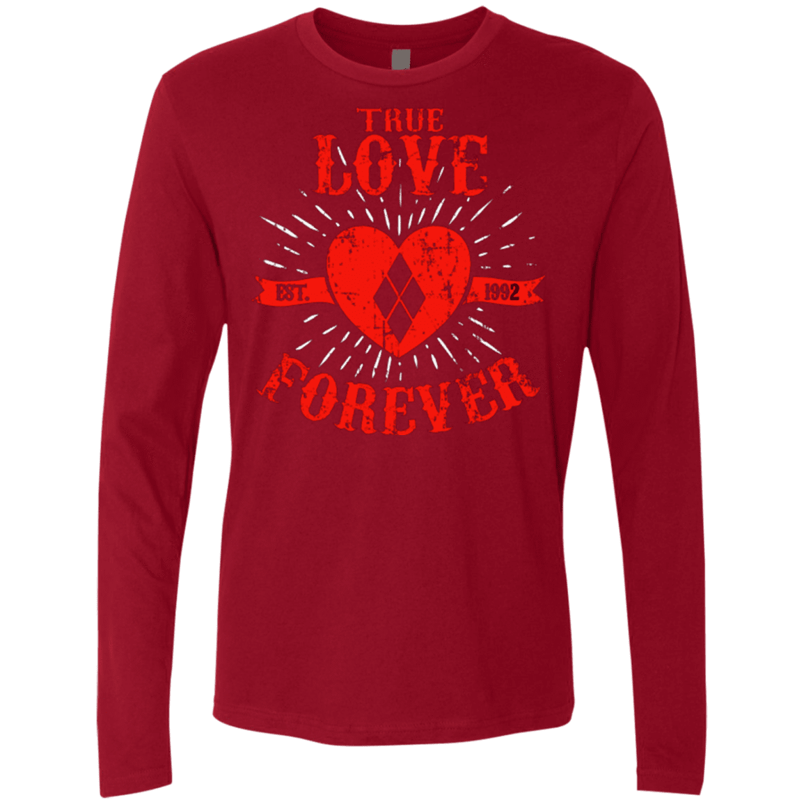 T-Shirts Cardinal / Small True Love Forever Quinn Men's Premium Long Sleeve