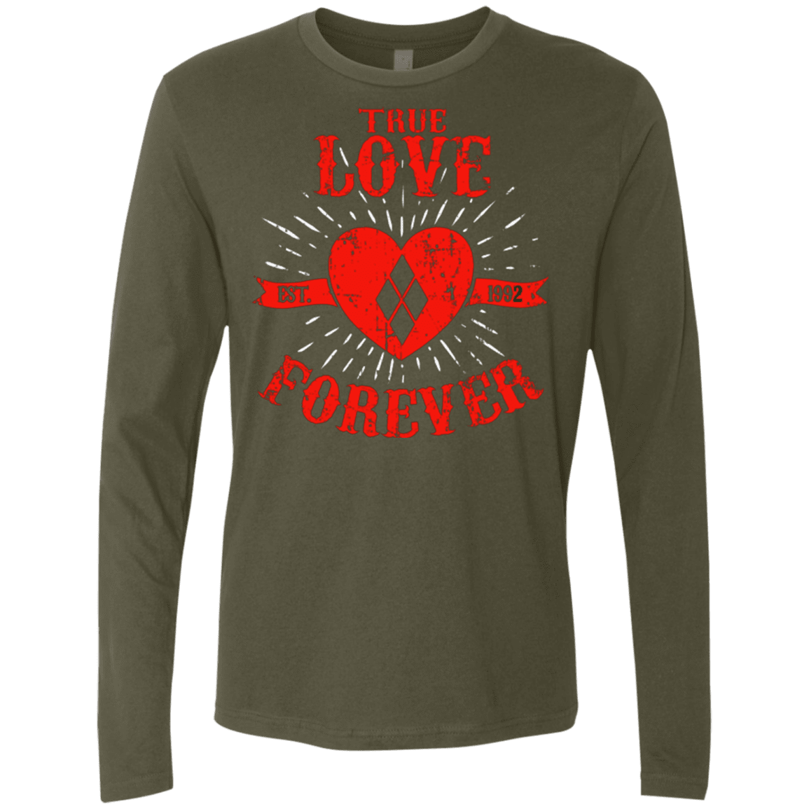 T-Shirts Military Green / Small True Love Forever Quinn Men's Premium Long Sleeve