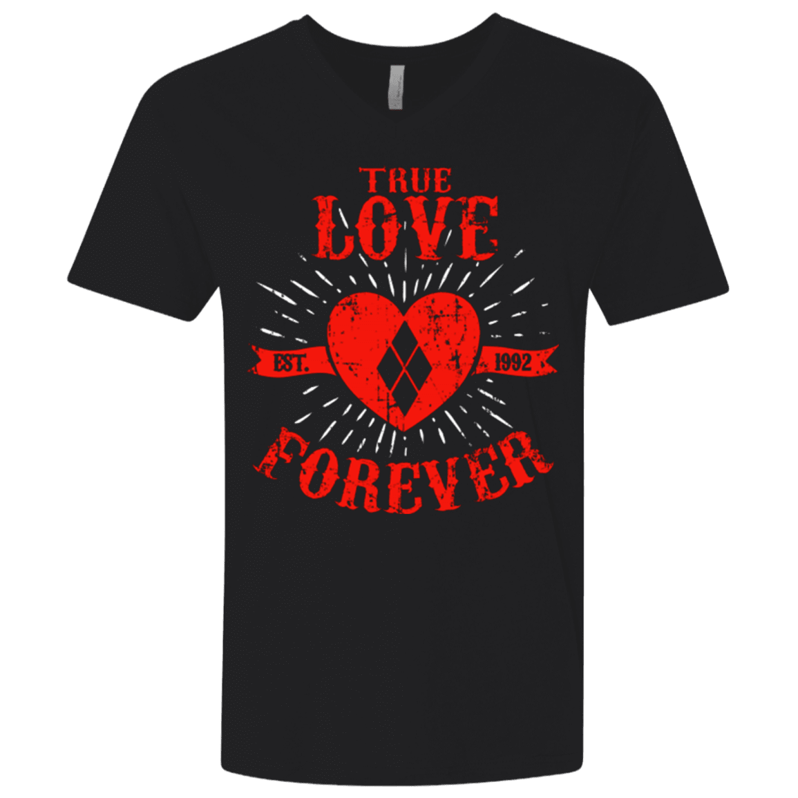 T-Shirts Black / X-Small True Love Forever Quinn Men's Premium V-Neck