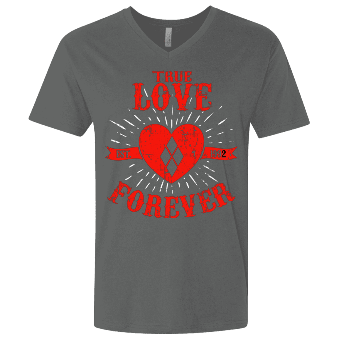 T-Shirts Heavy Metal / X-Small True Love Forever Quinn Men's Premium V-Neck