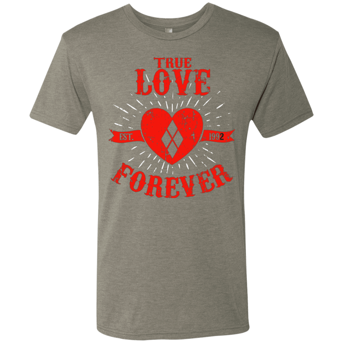 T-Shirts Venetian Grey / Small True Love Forever Quinn Men's Triblend T-Shirt
