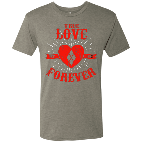 T-Shirts Venetian Grey / Small True Love Forever Quinn Men's Triblend T-Shirt
