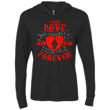 T-Shirts Vintage Black / X-Small True Love Forever Quinn Triblend Long Sleeve Hoodie Tee