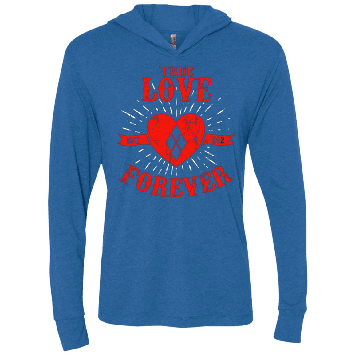 T-Shirts Vintage Royal / X-Small True Love Forever Quinn Triblend Long Sleeve Hoodie Tee