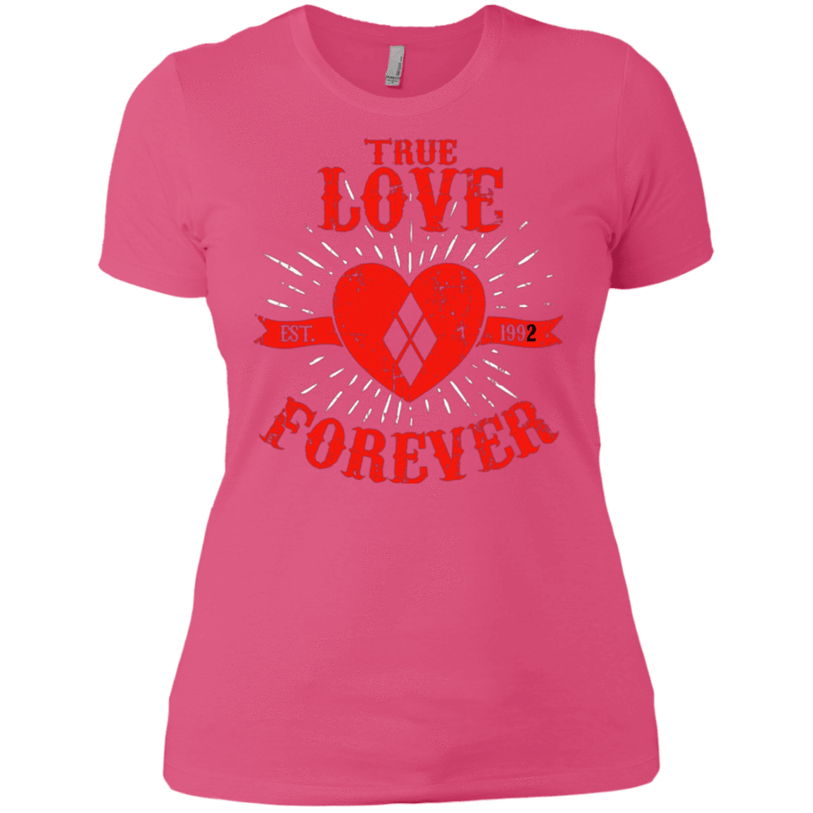 T-Shirts Hot Pink / X-Small True Love Forever Quinn Women's Premium T-Shirt