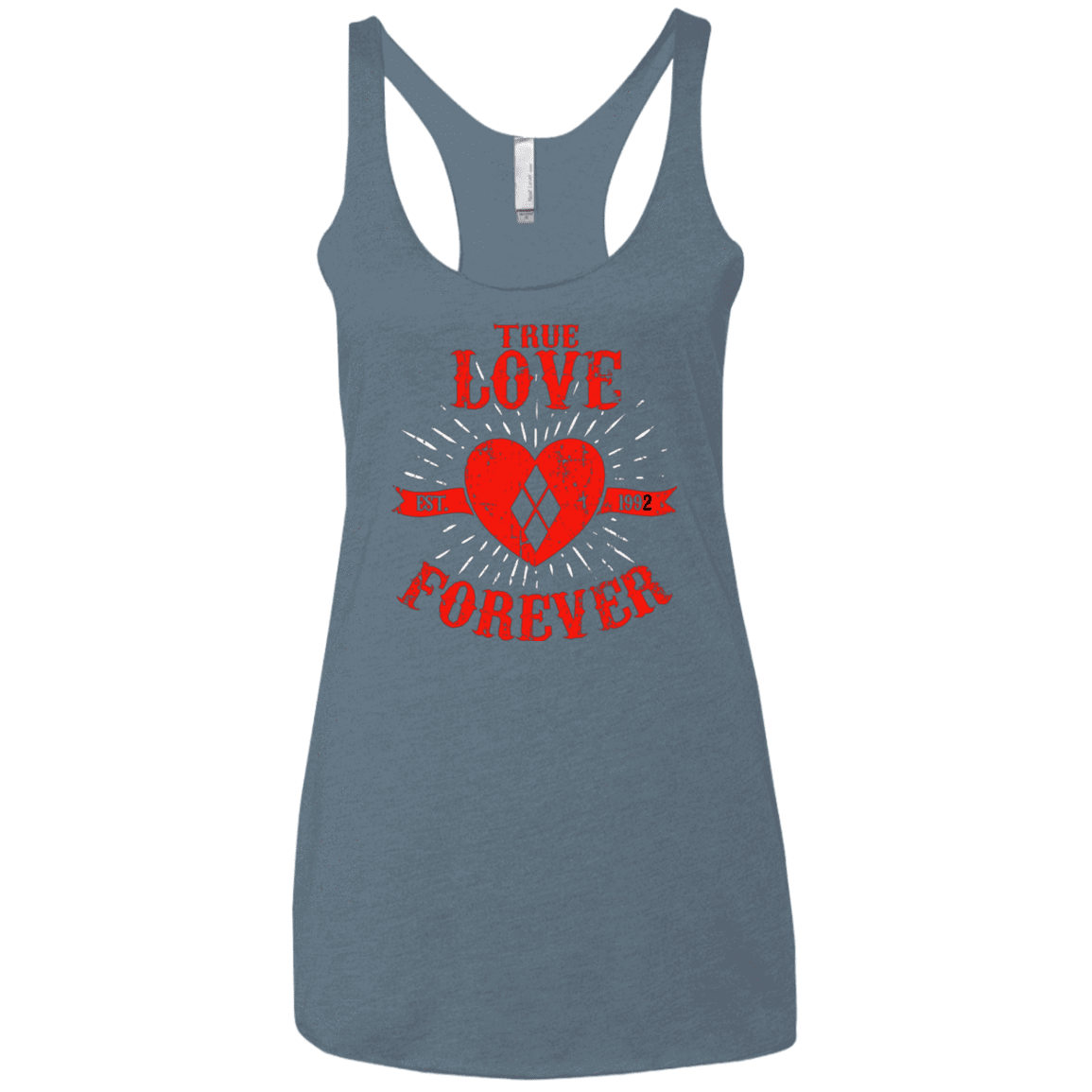 T-Shirts Indigo / X-Small True Love Forever Quinn Women's Triblend Racerback Tank