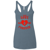 T-Shirts Indigo / X-Small True Love Forever Quinn Women's Triblend Racerback Tank