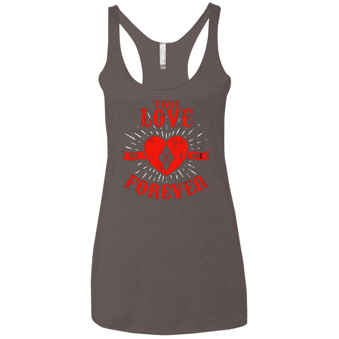 T-Shirts Macchiato / X-Small True Love Forever Quinn Women's Triblend Racerback Tank