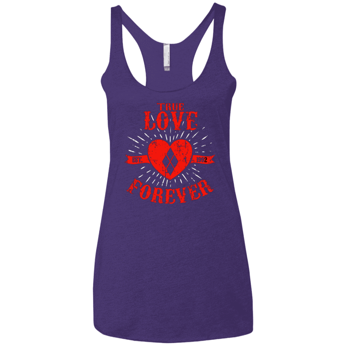 T-Shirts Purple / X-Small True Love Forever Quinn Women's Triblend Racerback Tank