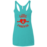 T-Shirts Tahiti Blue / X-Small True Love Forever Quinn Women's Triblend Racerback Tank