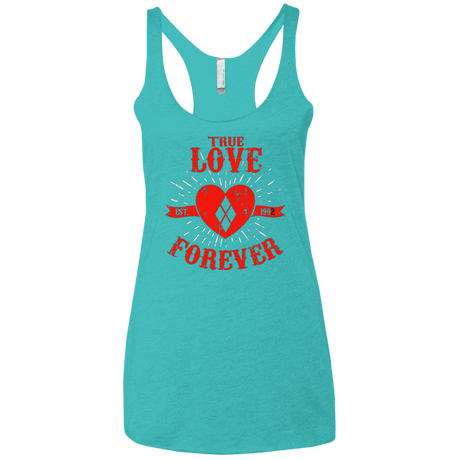 T-Shirts Tahiti Blue / X-Small True Love Forever Quinn Women's Triblend Racerback Tank