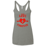 T-Shirts Venetian Grey / X-Small True Love Forever Quinn Women's Triblend Racerback Tank